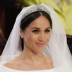 Meghan Markle smiling on her wedding day