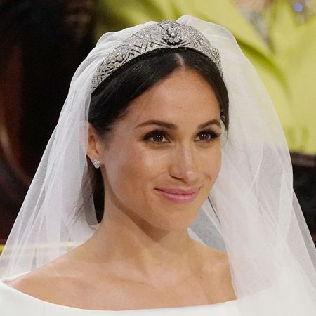 Meghan Markle smiling on her wedding day