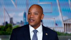 Maryland Gov. Wes Moore (D) is seen during an interview with Fox News on March 23, 2025.