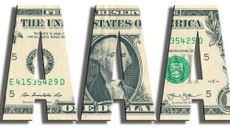 Three capital letter A's with US dollar texture, representing AAA or Triple A Credit rating
