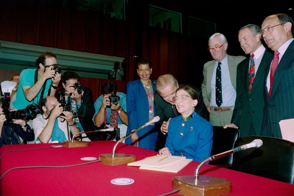 Joe Biden and Ruth Bader Ginsburg.