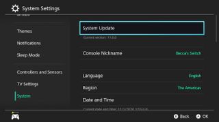 Update Nintendo Switch System Update
