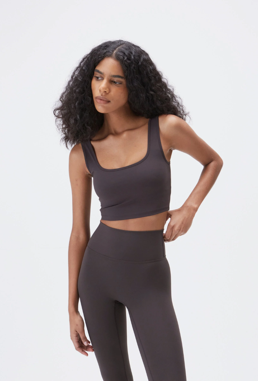 An image of Adanola Ultimate Square Neck Bra in Coffee Bean.