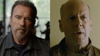 Arnold in his new Netflix Documentary, Willis starring in Looper
