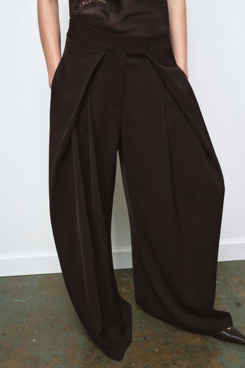 Zw Collection Flowy Pleated Pants