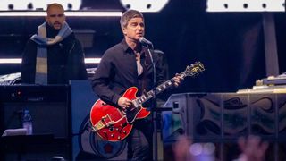 Noel Gallagher performs during the Oasis Live ’25 world tour at MetLife Stadium on August 31, 2025 in East Rutherford, New Jersey.