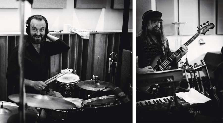 Drummer Sam Walker and bassist Jim Mortimore at RAK Studios