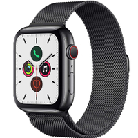Apple Watch 5 |GPS + Cellular | 44mm | Space Black Stainless Steel Case with Black Milanese Loop: £799.00