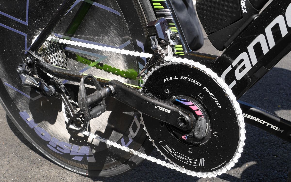 EF Education First gave their chains a special wax lubricant for the TT