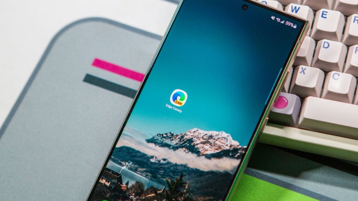 Microsoft Edge Canary on Samsung Galaxy S24 Ultra