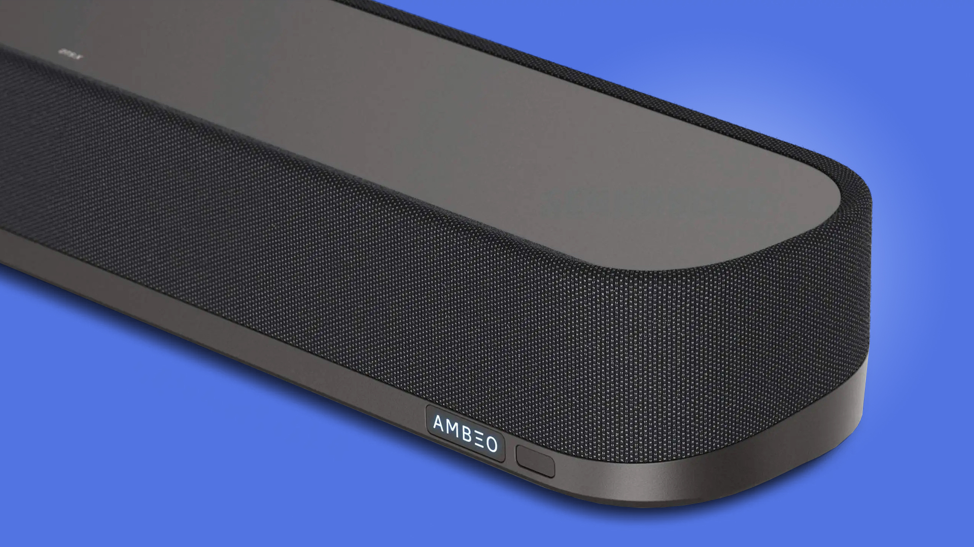 Sennheiser Ambeo Mini Soundbar Nahaufnahme des Logos