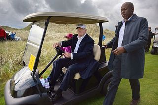 Donald Trump at his golf course in Aberdeen, Scotland in June 2016.