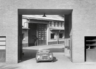 the entrance of the Ferrari factory