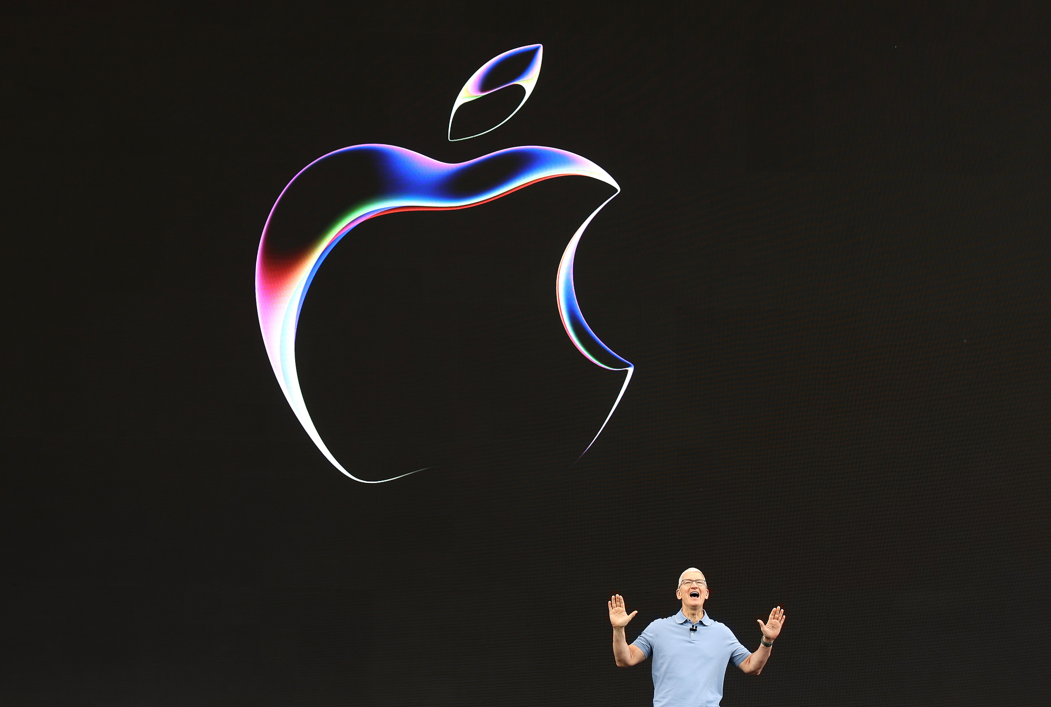 Tim Cook in stage at Apple's WWDC 2023
