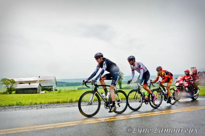 Jonathan McCarty (Bissell), Joey Rosskopft (Hincapie Sportswear) and Bobby Sweeting (5-Hr Enrgy) in the break