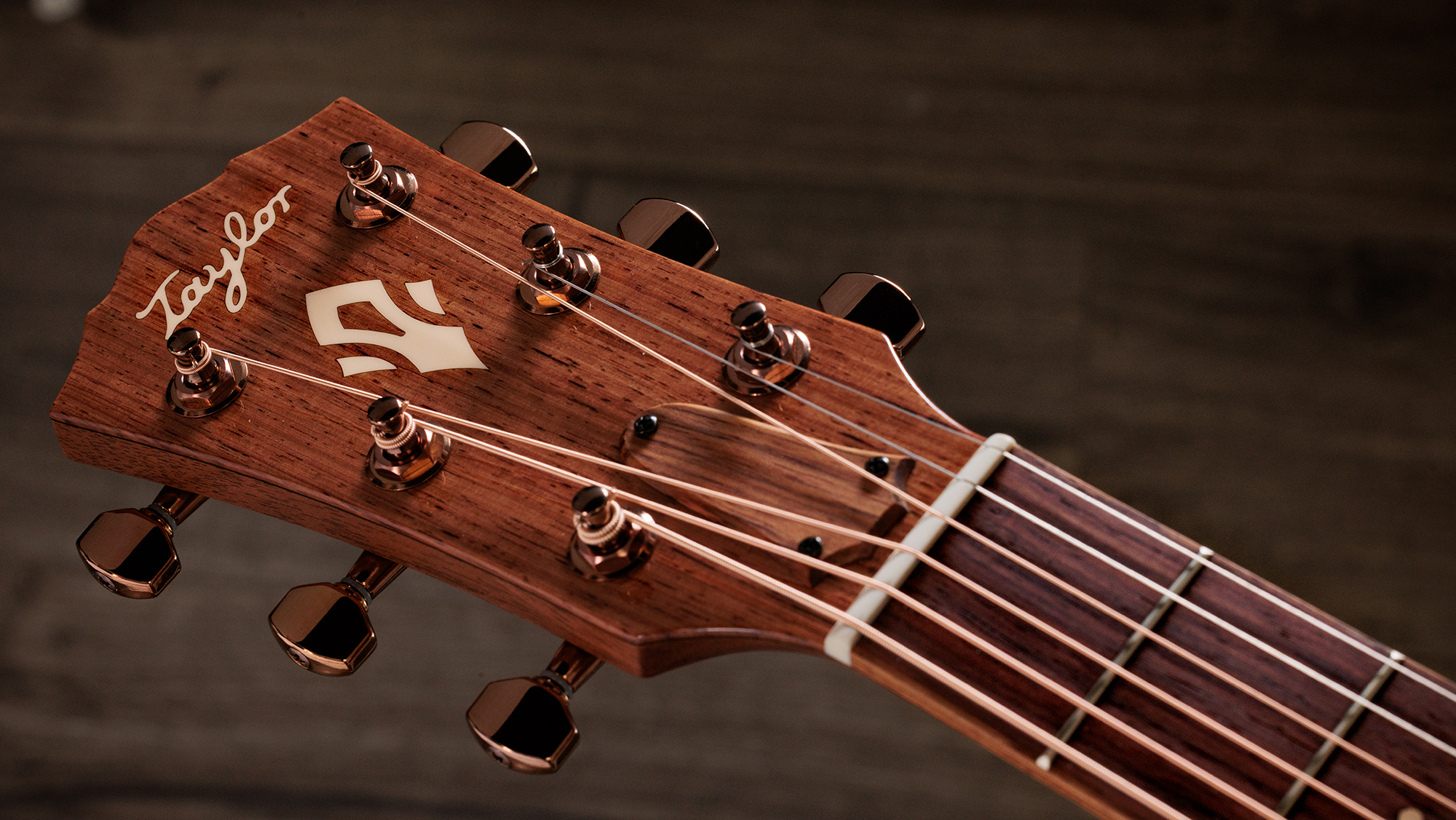 A photo of the Taylor Ben Harper Gold Label 512e Special Edition grand concert acoustic