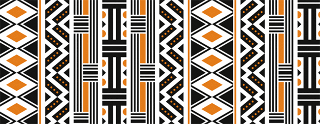 Geometric letterforms based on African patterns reveal the 'Tusk' logo