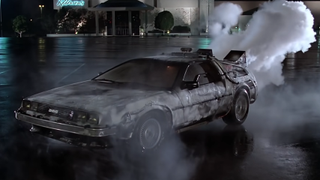 The DeLorean time machine in Back to the Future.