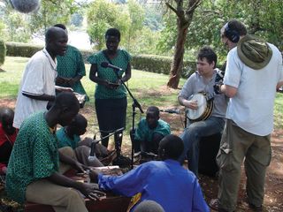 Fleck in Uganda with the Ateso Jazz Band.