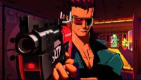 Mullet MadJack review; an anime hero points a gun