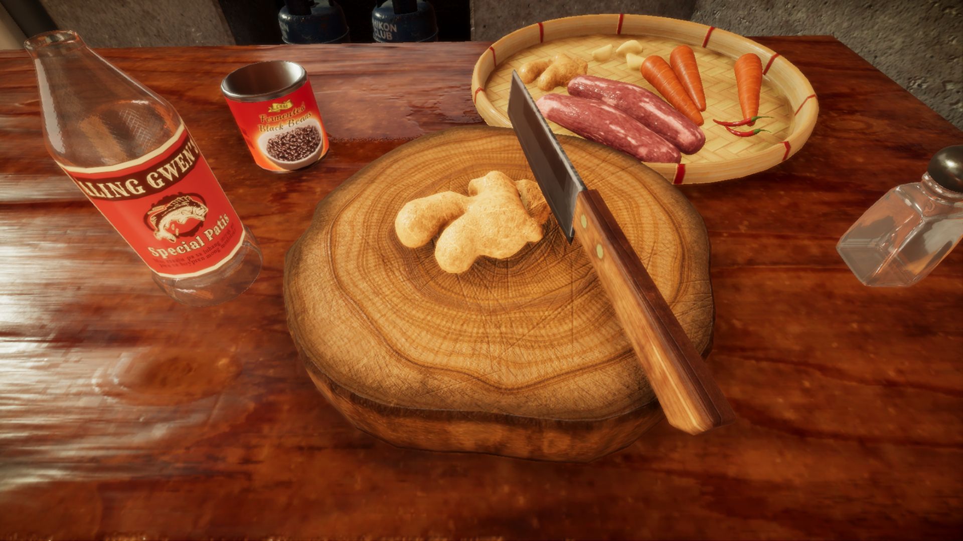 Chopping up some food