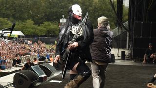 Wes Borland of Limp Bizkit performs on stage during Lollapalooza 2021 at Grant Park on July 31, 2021 in Chicago, Illinois