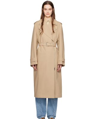 TOTEME, Beige Notched Lapel Trench Coat