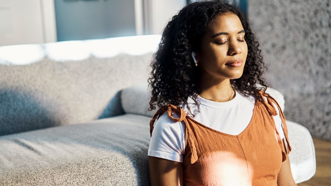 Woman meditating