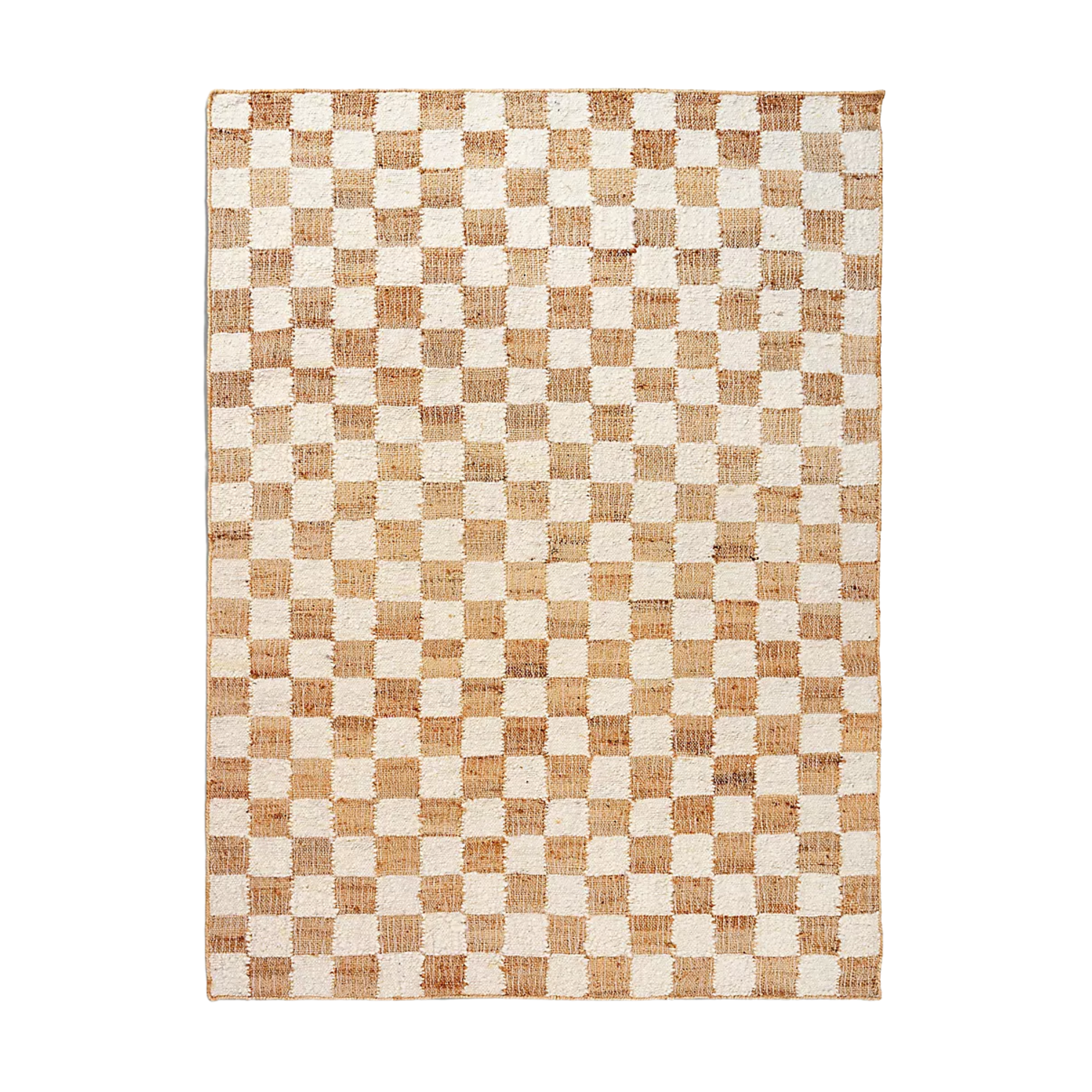 a checkered rug