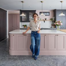 Howdens Emma Willis pink kitchen