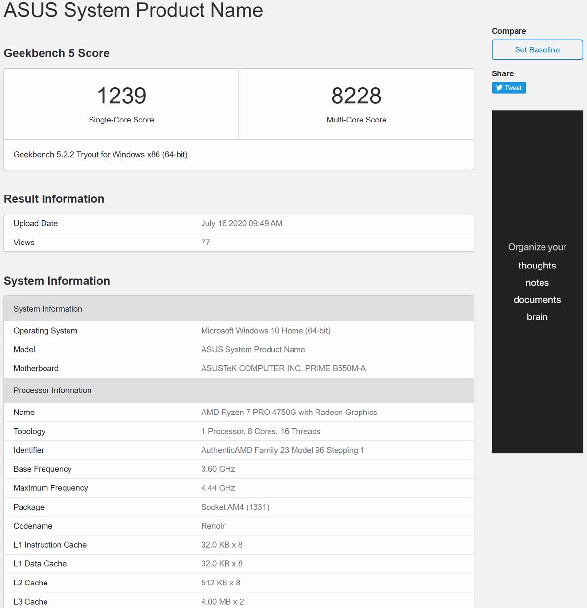 AMD Ryzen 7 Pro 4750G