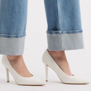 white point toe heels