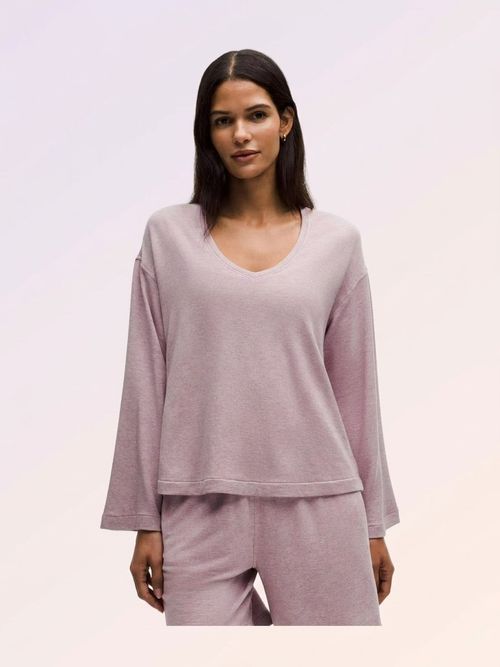 Becalm V-Neck Bell Sleeve Shirt