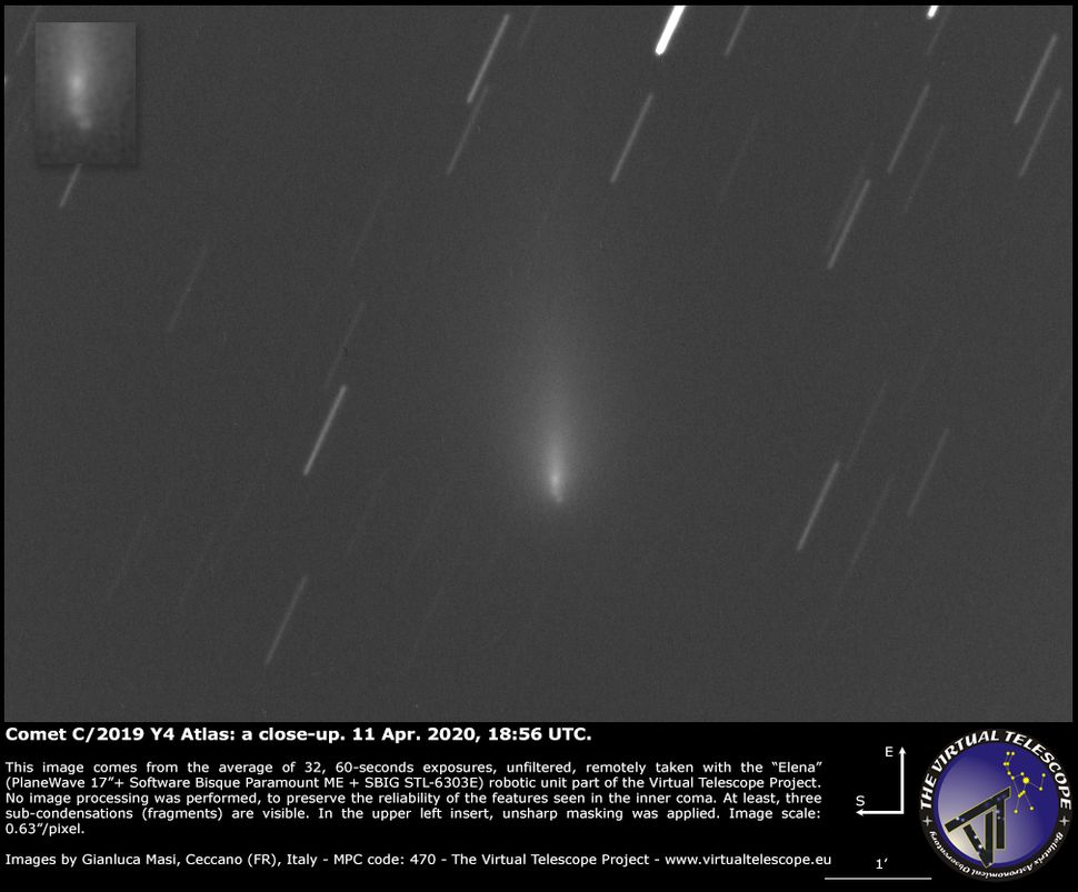 Comet Atlas is falling apart, new photos confirm