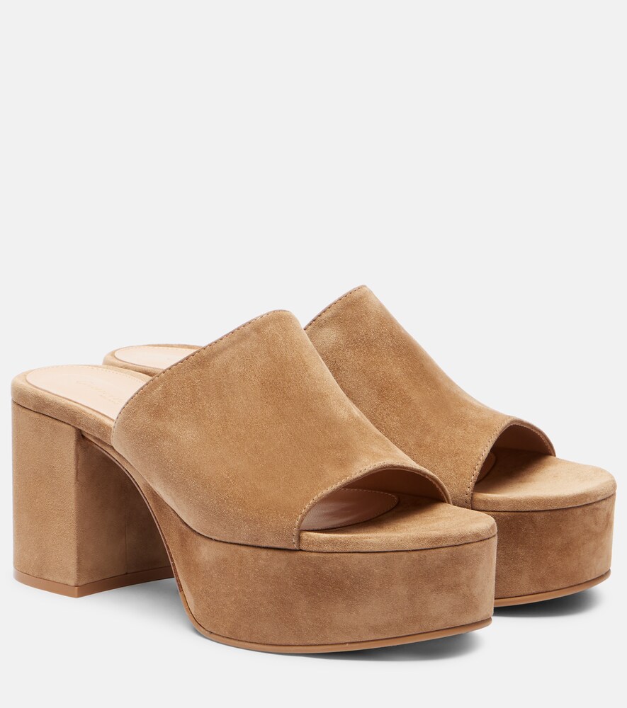 Suede Platform Mules