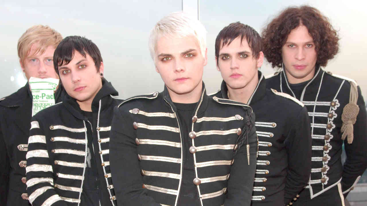 My Chemical Romance posing for a photograph in 2006