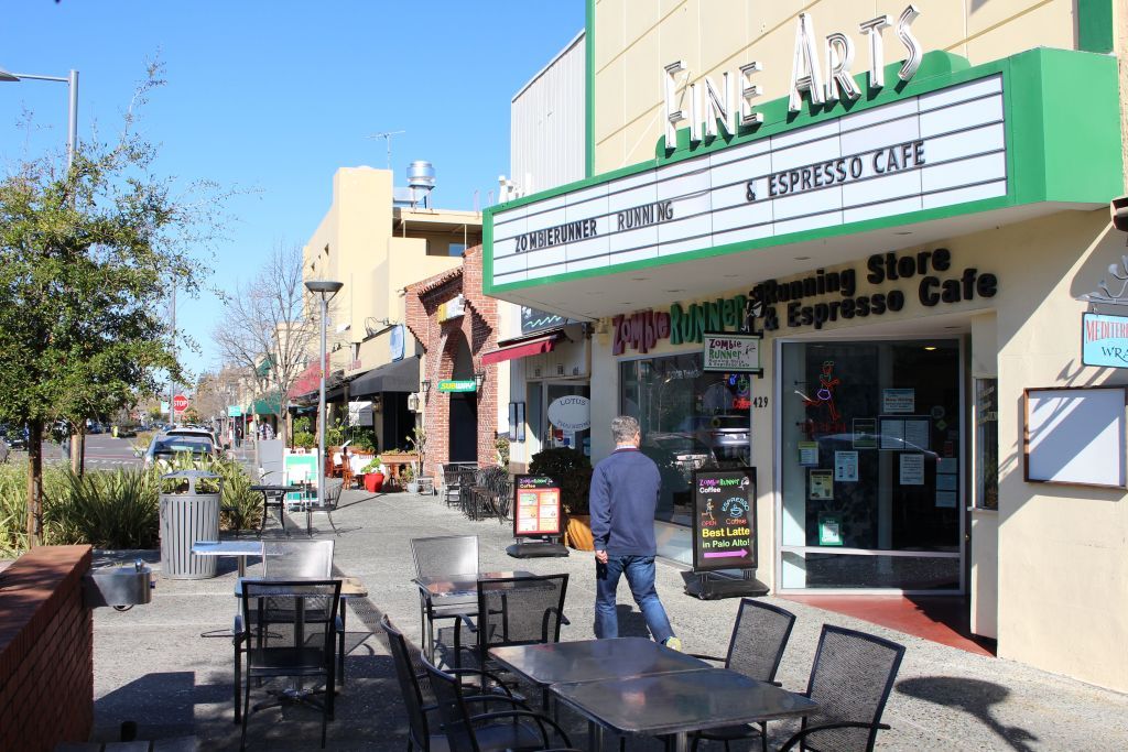 Downtown Palo Alto amid coronavirus