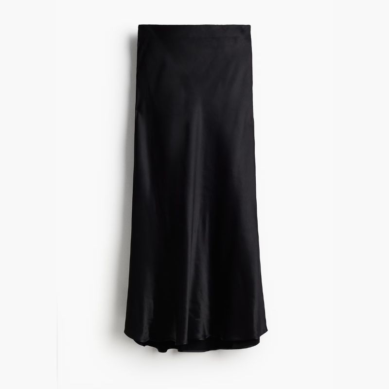 A cut out of a black slip skirt from M&amp;amp;S