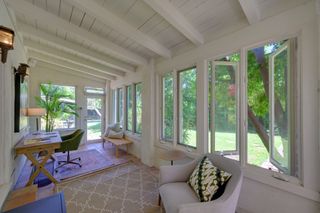 home office in a sunroom