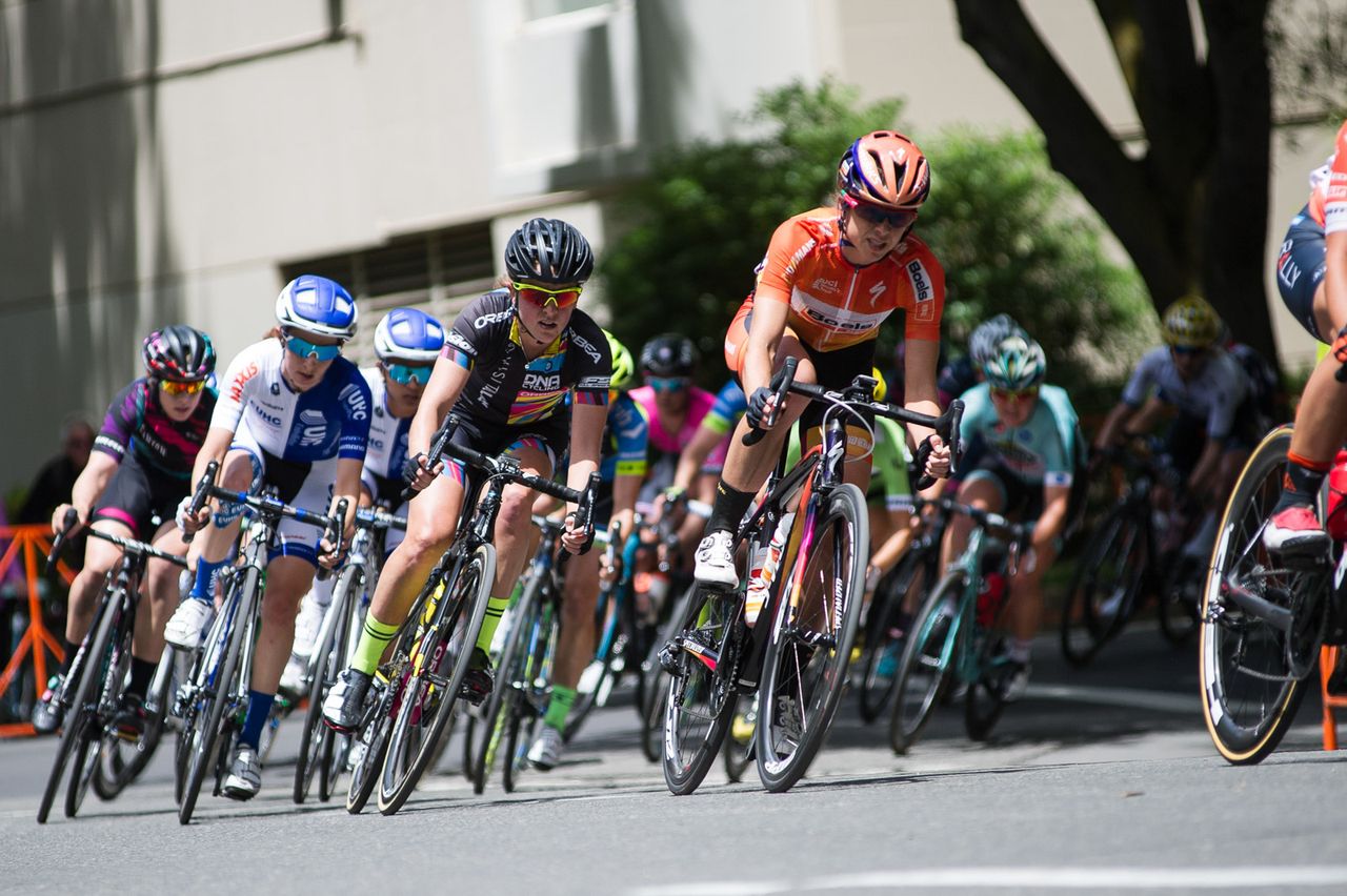 Evelyn Stevens (Boels Dolman) on her way to the top three overall