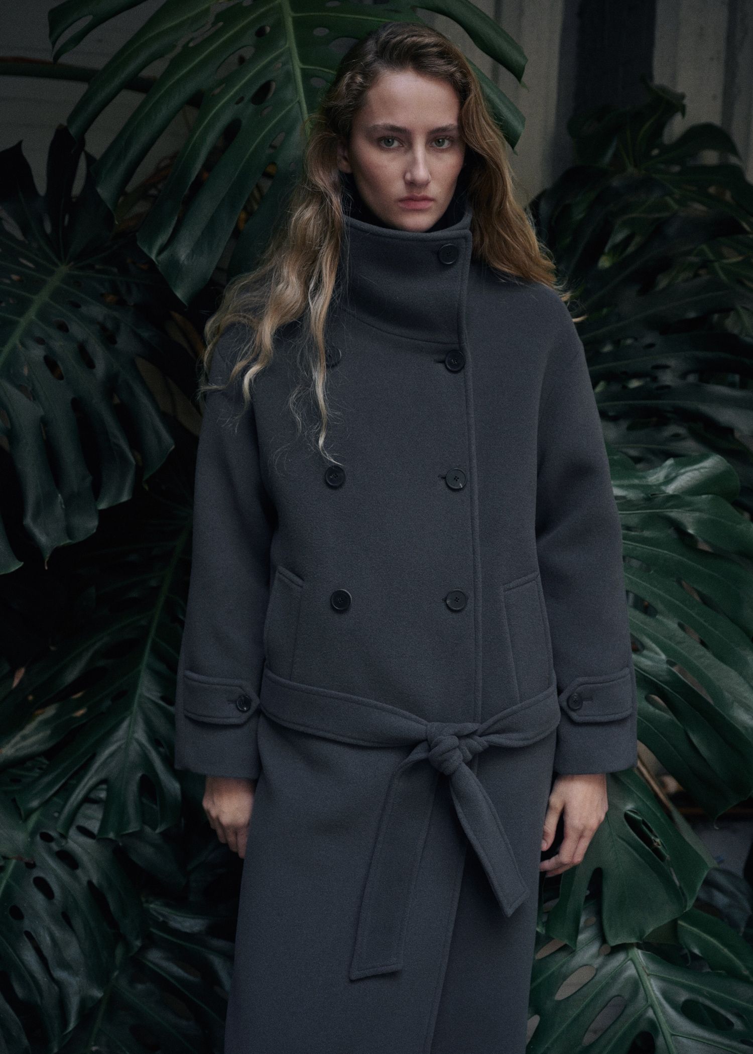 Woollen Coat With Belt - Women | Mango Usa