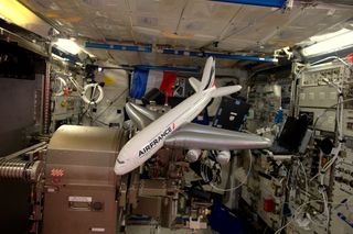 Airbus A380 model on ISS