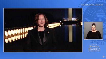 Kamala Harris Inauguration Night All Black Outfit by Sergio Hudson