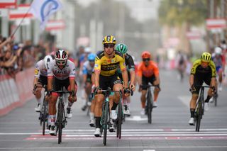 Dylan Groenewegen wins at the 2020 UAE Tour.