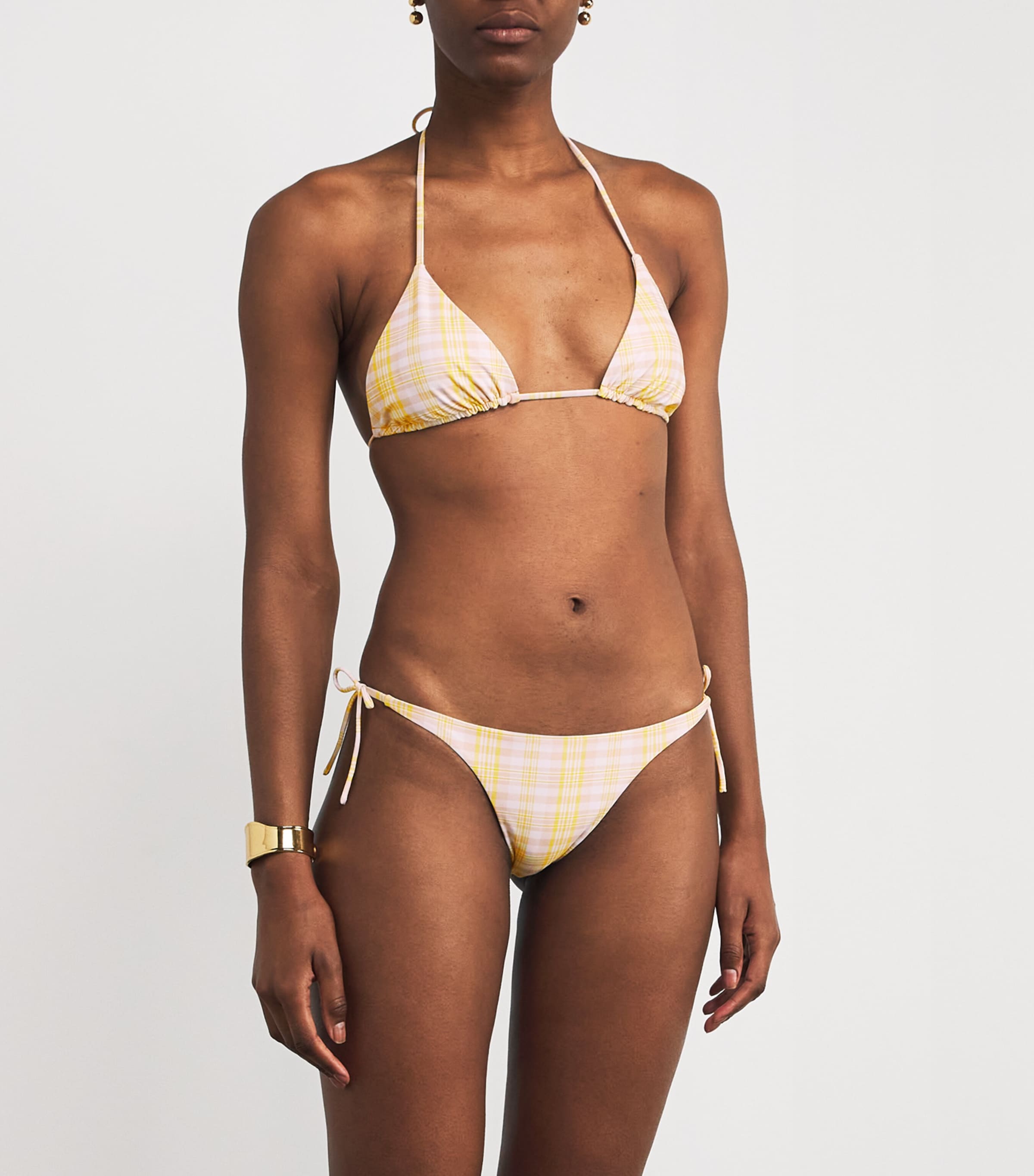 Check Triangle Bikini Top