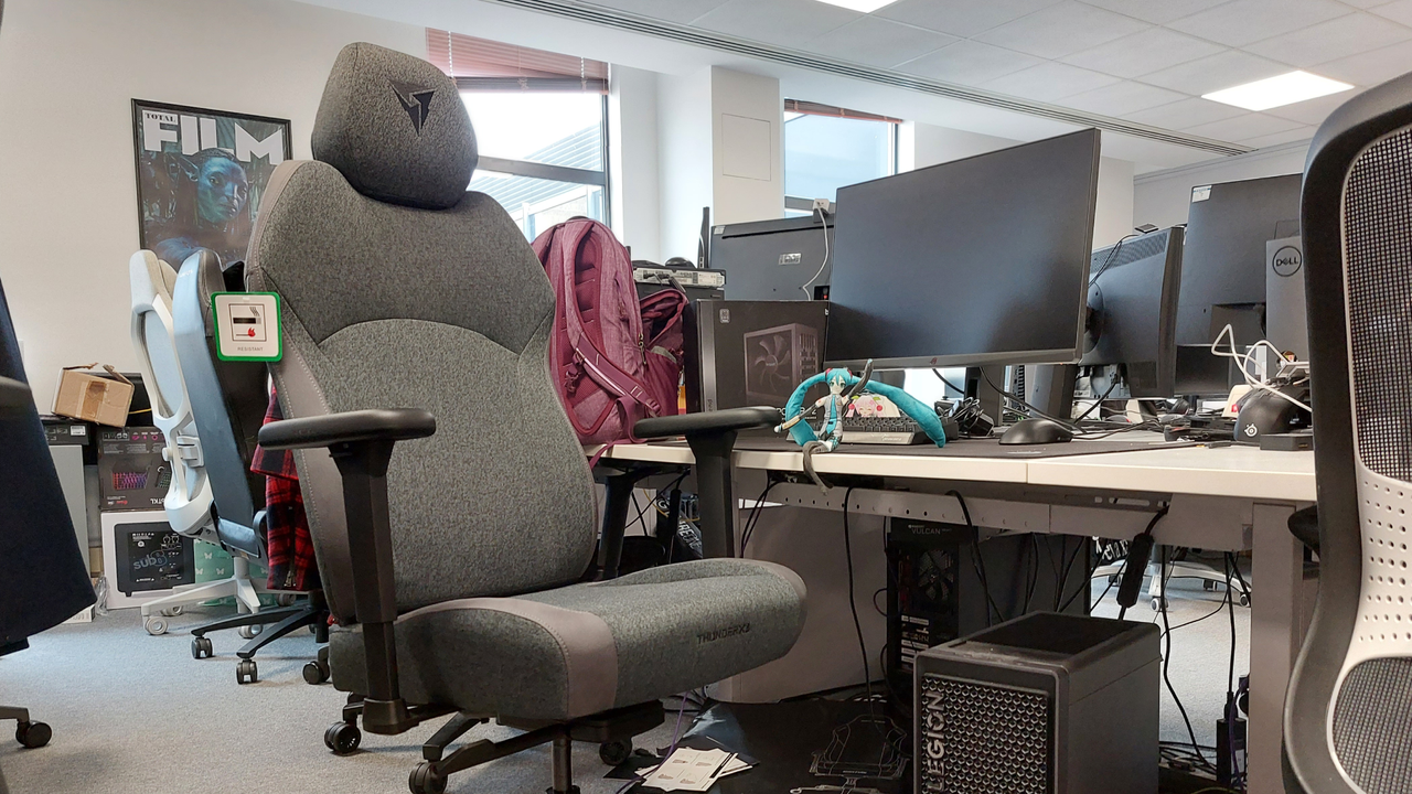 The ThunderX3 Solo 360 Loft Air gaming chair from various angles.