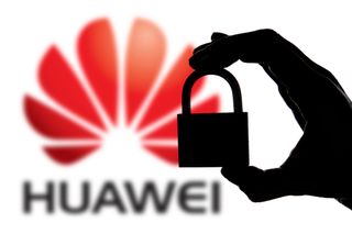Huawei logo and padlock