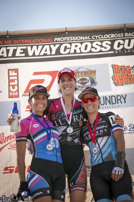 The women's podium from day 2