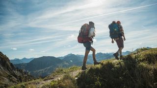 two hikers on one of the manifold types of hiking trails