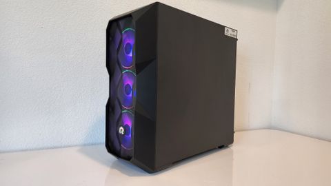 Redux gaming PC with RGB lights on.